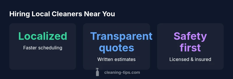 Infographic showing local cleaner selection criteria