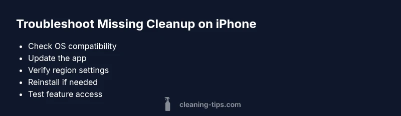 Checklist to troubleshoot missing cleanup on iPhone
