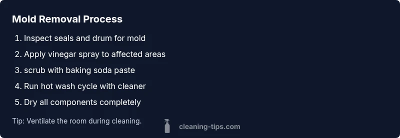Process infographic showing inspection, cleaning, and prevention steps