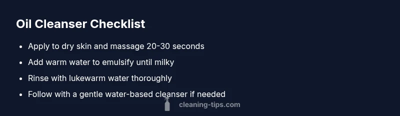 Checklist for troubleshooting cleansing oil effectiveness