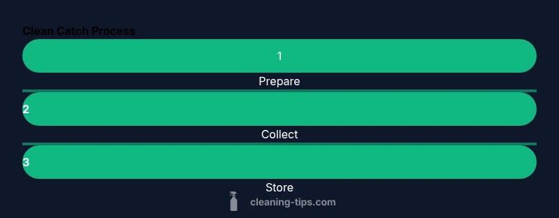 Process infographic showing steps to collect a clean catch urine sample