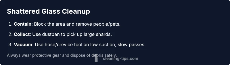 Infographic: 3-step shattered glass cleanup process