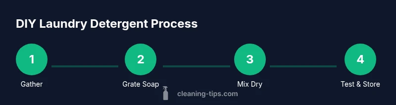 Process diagram of DIY laundry detergent steps