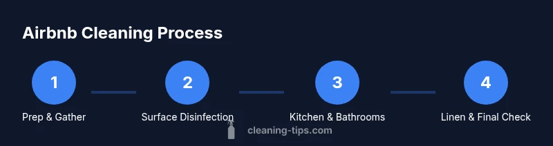 Tailwind infographic showing Airbnb cleaning steps