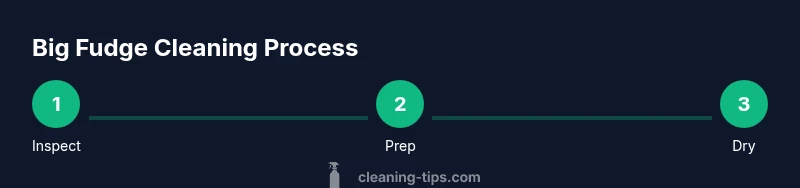 Process infographic showing inspection, preparation, and drying steps for cleaning vinyl records