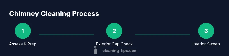 Process diagram of chimney cleaning steps