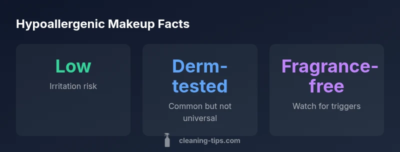 Infographic showing hypoallergenic makeup considerations
