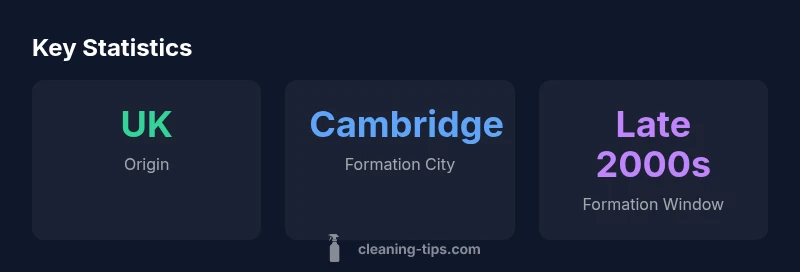 Infographic showing Clean Bandit's origin in the UK, formation city Cambridge, and formation period
