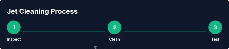 Infographic showing 3-step jet cleaning process