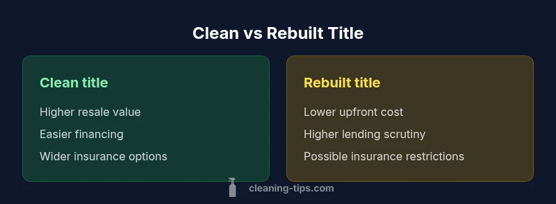 Side-by-side infographic comparing clean and rebuilt titles