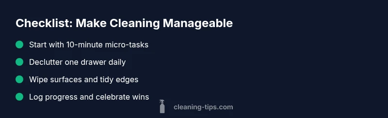 Checklist for overcoming cleaning overwhelm